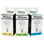    (LED) E14 Feron LB-450 16LED(7W) 230V 4000K R50